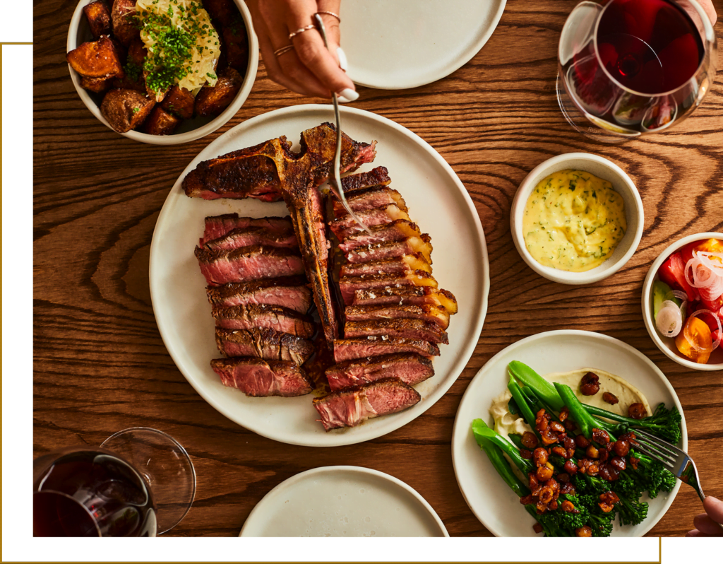 Beautiful T-Bone Steak Sharing Platter from Neighbourhood Restaurant, the Best Restaurant in Kildare